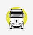 truck front view art isolated european semi vector image vector image
