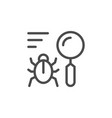 web crawler line outline icon vector image