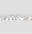 year scandinavian pine tree banner vector image vector image