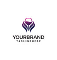 glass wing wine logo design concept template vector image vector image