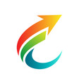 letter c arrow logo vector image