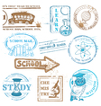 set of school stamps vector image vector image