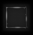silver glowing frame vector image