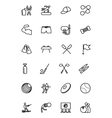 sports line icons 6 vector image