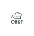 creative chef hat letter mustache logo vector image vector image