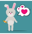 easter rabbit or funny bunny vector image vector image