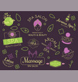 health and beauty care spa badge hand drawn vector image