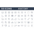 set line icons anatomy vector image vector image