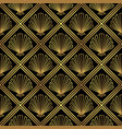 art deco gold and black shell pattern vector image