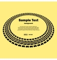circle tire track on yellow vector image