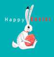 easter card with rabbit vector image vector image