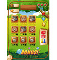 game template with animal in background vector image vector image