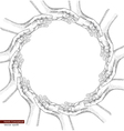 hands drawing concept vector image vector image