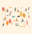 autumn in city park lovely minimalist background vector image vector image