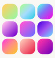 gradient holographic button set trendy soft vector image