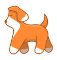 little dog home pet cute puppyflat vector image vector image