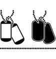 stencils of dog tags vector image