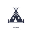 wigwam icon on white background simple element vector image