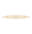 art deco divider golden geometry pattern element vector image