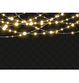 christmas lights set xmas glowing garland vector image