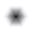 hexagon monochrome vector image vector image