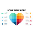love infographic medical diagram heart vector image