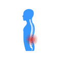 spine pain on white vector image