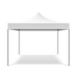 white folding tent vector image vector image