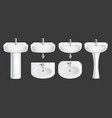 white sinks realistic set vector image vector image