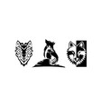 wolf howling on top mountain vector image vector image