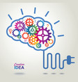 creative brain idea concept background vector image