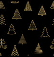 seamless pattern hand drawn doodle gold sketch vector image vector image