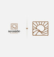 sunset wave logo template universal creative vector image vector image