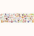 easter design element set vector image