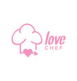 love chef logo design inspiration vector image vector image
