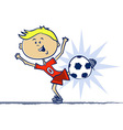 soccer boy vector image