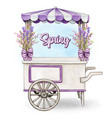 watercolor shabby chic vintage lavender carriage vector image vector image