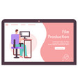 banner film production concept vector image