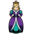 queen on white vector image