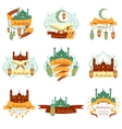 ramadan label set vector image