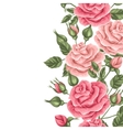 seamless border with vintage roses decorative vector image