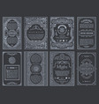 vintage set retro cards template greeting card vector image vector image