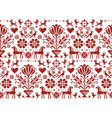 retro cross-stitch pattern with horses vector image vector image