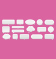 3d icon white speech bubble empty text bubbles vector image