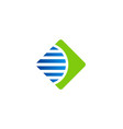 abstract square line business logo vector image vector image