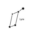 constellation lyra on white background vector image vector image