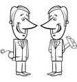 two false businessmen cartoon vector image