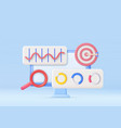 3d seo optimization vector image vector image