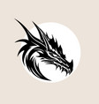 dragon head design element for logo or tattoo vector image