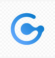 letter g blue icon vector image vector image